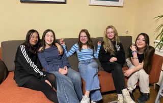 Alumni reunion at the International Montessori School Berlin - five of our former students