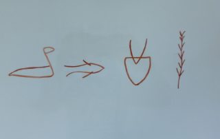 Cosmic education at International Montessori School Berlin-origin of writing