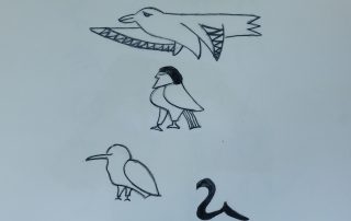 Cosmic education at International Montessori School Berlin-origin of writing-egyptian hieroglyphics